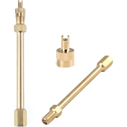 2 st 14 cm Backventilförlängare med Kärnborttagare - Luftdäckventilsförlängare - Ventilsförlängare kompatibel Bil, Scooter, Lastbil, Cykeldäck