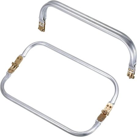 Metall Lommebokramme 2 stk, 7,8 " Rektangulær Låsramme Kiss Lock Spenne Veskeramme Maskinvare Erstatninger for DIY Lommebokhåndtak Veskelaging Søm 