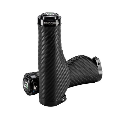 Rockbros Bike Grips Twisted Ergonomic Anti-Slip Grips - Sort