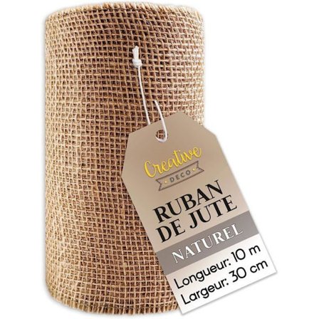 Dugge - Kreativ Dekor - Jute - 30cm x 10m - Beige - Naturlig - Ensfarvet