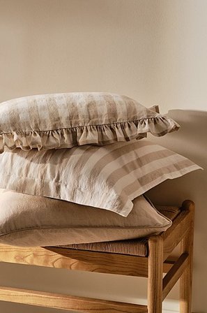 Jotex - Kussenhoes Van Linnen-mix 3-pack Beige Beige - SANNE - Koop Sierkussens & hoezen bij Jotex