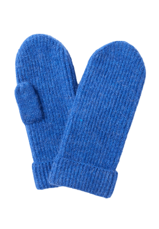 Å WOMAN Ribbstickade tumvantar JUNI Vantar & handskar Blå ONESIZE