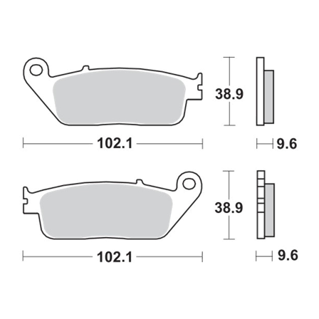 Pastillas de Freno Delanteras Moto-Master RoadPro Sinter - Daelim Daystar 125 2000-2013