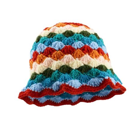 Virkattu ämpärihattu naisille trendikäs neulottu kukkainen löysä lippalakki söpö boho