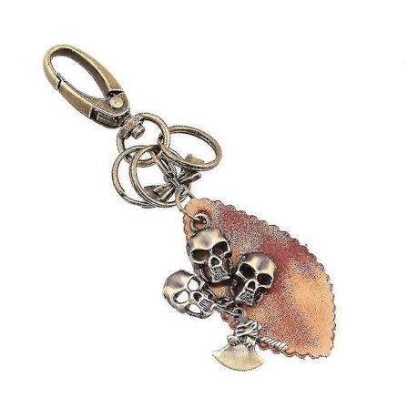 2023 - Vintage Dödskalle Nyckelring Punk Bil Nyckelring Plånbok Väska Hänge Dekoration Hängande Nyckelring Tillbehör-lingling}