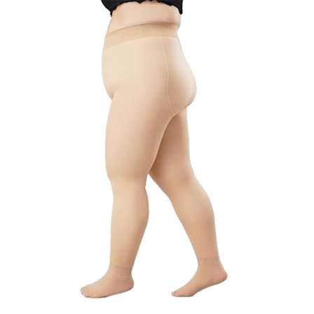 Plus-koon läpikuultavat sukkahousut, jalka (120-220kg), 200g fleecevuorattu, 10-20 °C