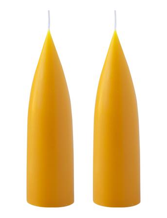 Hand Dipped C -Shaped Candles, 2 Pack Home Decoration Candles Block Candles Keltainen Kunstindustrien