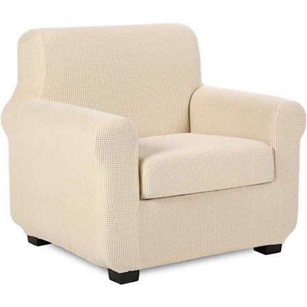 1 Person (1 Sofa Cover + 1 Pudetrekk) Sofa Deksel, Jacquard Lenestol Trekk Sofa Deksel, Stretch Spandex Stretch Sofa Stol Deksel Møbler Pro