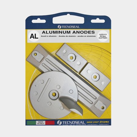 Kit de ánodos de aluminio Tecnoseal, para fueraborda, compatible con Honda 75 hp y superiores