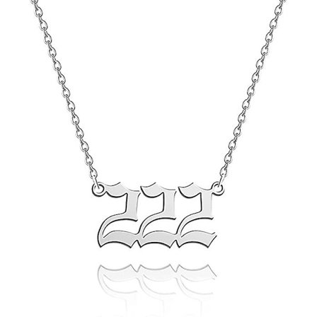 Engelnummer Halskæde Sølv/guld Rustfrit Stål Numerologi Smykker