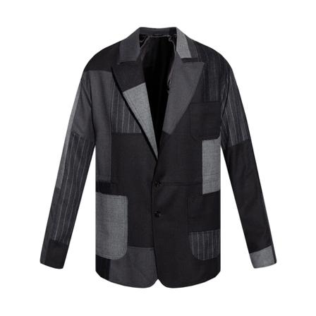 Dolce & Gabbana Raw-trimmed blazer Grå, Herre, Størrelse: S