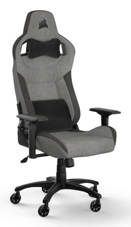 Corsair T3 RUSH FABRIC Gaming Chair Grey and Charcoal