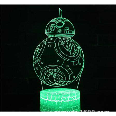 3D Lampe, LED Illusions nattlys, 16 farger skiftende 3 modeller med fjernkontroll & smart berøringsdekorlampe - Perfekt jule- og bursdagsgave A9