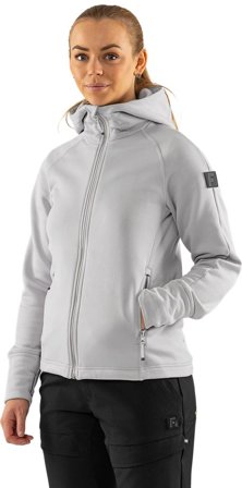 Fristads Outdoor Dam Cobalt Polartec power stretch hoodie, Ljusgrå