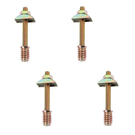 4 st halvmåne brickbultar möbel gängstångsbeslag muttrar och bultar och brickor set bordfästen