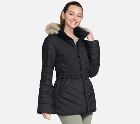 Skechers, On-the-GO GO SHIELD Cozy Fit Belted Parka, XS, Dame