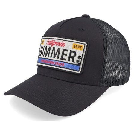 Iconic - Sort trucker Kasket - Bimmer License Plate Black A-frame Trucker @ Hatstore