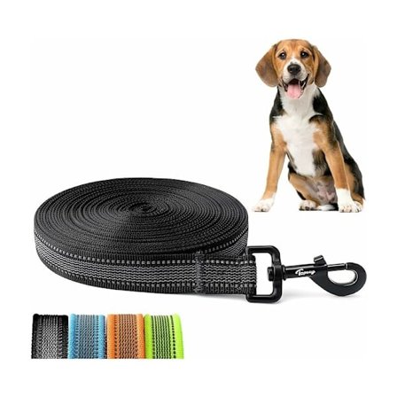 Hundesnor, 10 m hundesnor med håndtag og opbevaringstaske, lang hundesnor, lang gummisnor, skridsikker og robust, egnet til små til store hunde