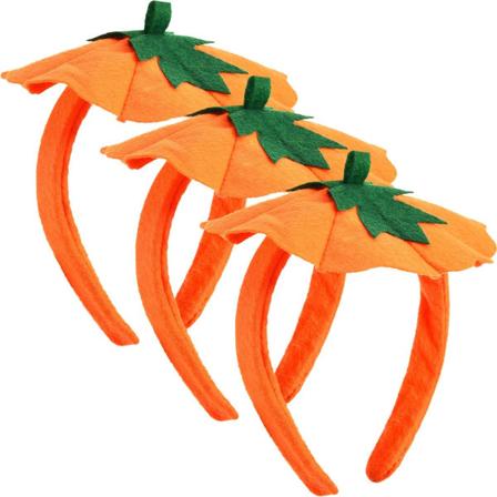 3 stk. Halloween græskar pandebånd græskar hår ringe Halloween kostume hårbånd hår tilbehør,
