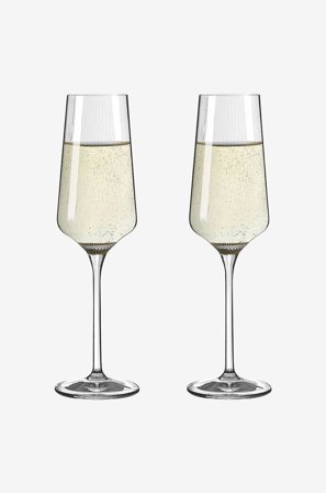 Ritzenhoff - Champagneglas Sonnenschliff 2-pack - Transparent - Vinglas - Från Homeroom
