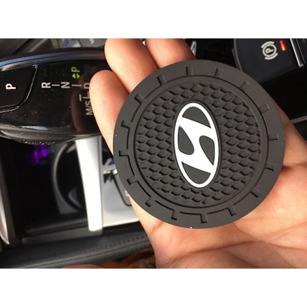 Hyundai Motor Co Bilkopphållare 2-pack, Biltillbehör 2,75 tum, Halkskyddande Insats, Passar de flesta bilinteriörer, Biltillbehör