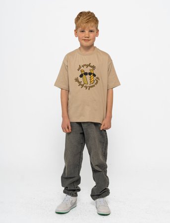 The New Tnnocchci Os S_S Tee - Beige - 158/164