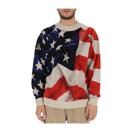 IH NOM UH Nit, USA flag print jumper Rood, Heren, Maat:L