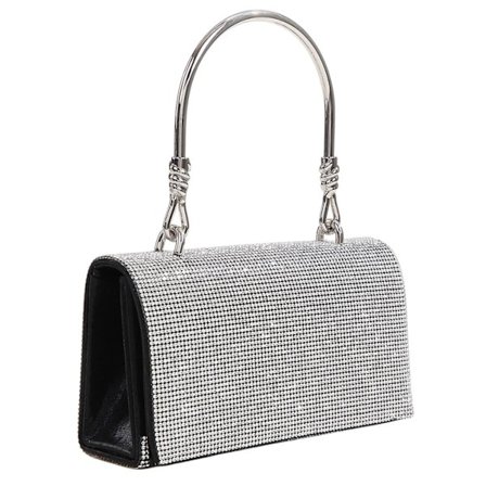 Dame Clutch med Rhinestones - Glitter Aften Taske Crossbody Taske Elegant Kæde Til Fest, Bryllup Sort