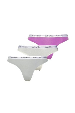 Calvin Klein Thong 3pk silver vanilla iris S