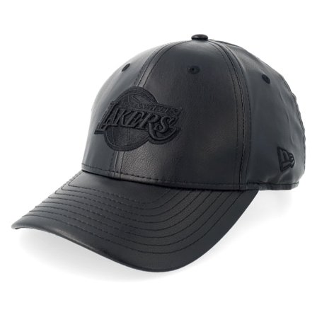 New Era - NBA Zwart adjustable Cap - Los Angeles Lakers PU 9FORTY M-Crown Black Adjustable @ Hatstore