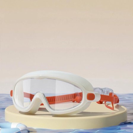 Svømmebriller for barn, stor ramme, antidugg, vanntette