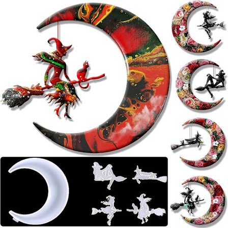 5 STK Moon Epoxy Resin Forme Silikone Form Halloween Resin Forme
