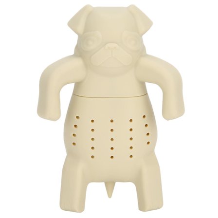 Sød Hundeform Silikone Te-infuser, Te-blad Filter til Hjem og Kontor, Beige