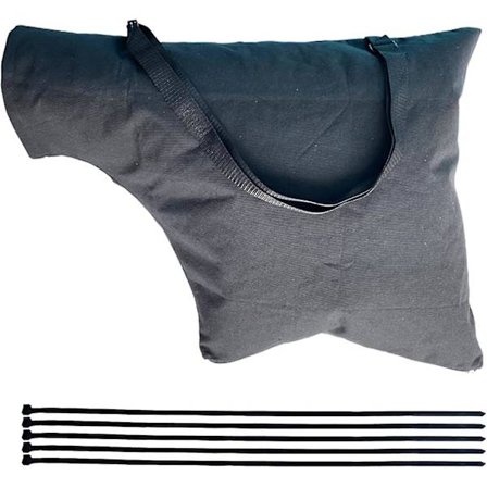 Bladblåserpose Støvsuger Med Glidelås Og Skulderstropp, Erstatningspose Til Bladblåser Og Rake (Svart)