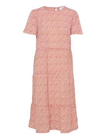 Visunny S/S Midi Dress /L Knelang Kjole Rosa Vila