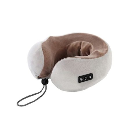 Yonrjhukm Nakke- og rygmassage med varme, massagepude gaver til mænd kvinder, elektrisk shiatsu ryg, æltende skulder, massage derhjemme, bil Brown