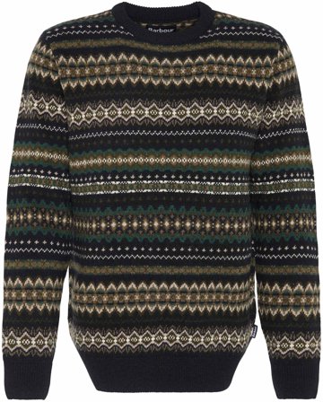 Barbour M's Case Fair Crew Neck Black