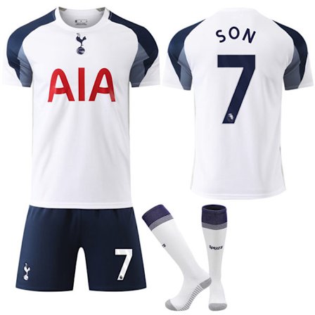 2025-2026 Tottenham Hotspur Hjemmebanetrøje Børn Voksen Fodbold Sæt med Strømper Nr. 7 Son Nr. 7 Son No.7 Son L