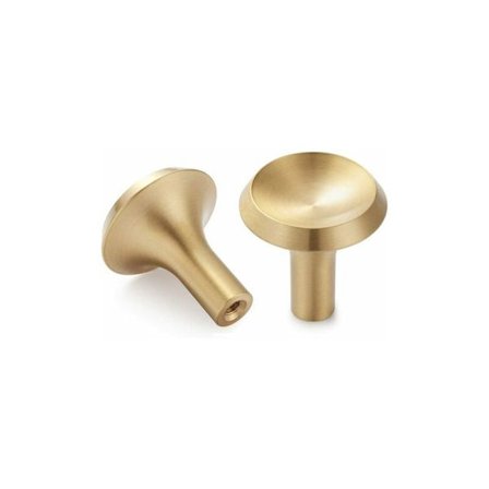 Set om 2, borstade mässingsväggkrokar, 34 mm x 25 mm, guldhanddukskrok för badrum, klädhängare, handduksställ (svamp)