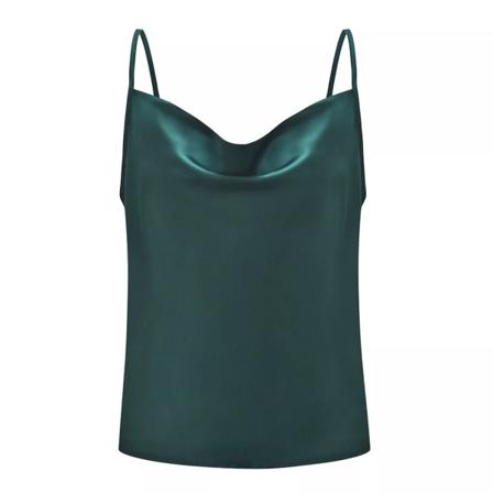Dam Sommar Sling Chiffong Blus V-ringad Ärmlös Solid