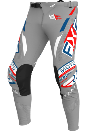 FXR Podium Gladiator MX Trousers Grey/White/Red 30