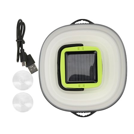 Inomhus Natt LED-lampa Utomhus Camping Flexibel IP65 Solenergi 3 Nivåer Dimning Ljus Svart Ram