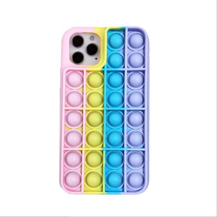 Iphone 11 / Xr Pop It Fidget Multicolor Skal Rosa/gul/blå/lila
