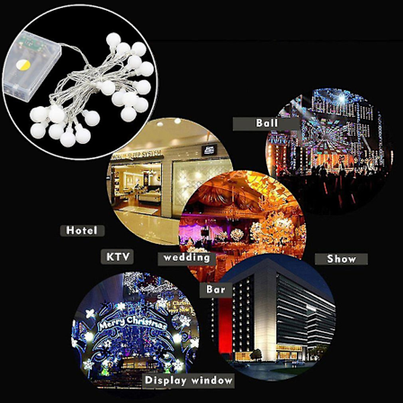 Palloparistokäyttöiset LED-valoketjut Jouluun, Hääjuhliin ja Muihin Tilaisuuksiin