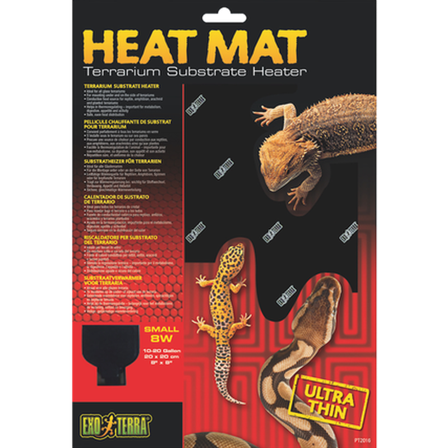 Exoterra - Heat Wave Desert - Substratvarmer for terrarium, svart 8 W, 20 x 20 cm - Reptil - Varme - Varmetepper - ZOO.no