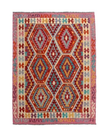 Kelim Afghan Old Style Matta Orientalisk (Ull, Afghanistan)