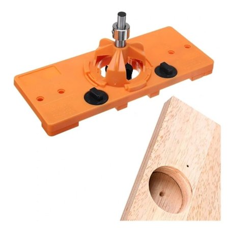 Skabelon til hængselboring til borehul