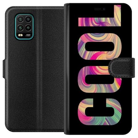 Kompatibel Tegnebogsetui til Xiaomi Xiaomi Mi 10 Lite 5G Modern typografisk kunst med ordet LOVE i flydende regnbuefarver mod sort baggrund, der skabe