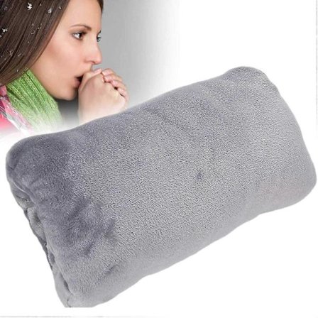 Elektrisk Håndvarmer, Fløjl Håndvarmer USB Bærbar Lommevarmer Vinter Varme Handsker 1 stk Db