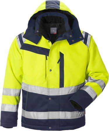 Fristads 4043 PP Vinterjakke Høj synlighed gul/marineblå Hi-Vis gul/marineblå, Tøj
